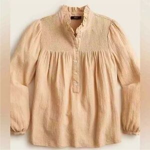 J.Crew Long Sleeve soft gauze garden top